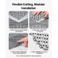 VEVOR Interlocking Drinage Mats, 310x310 mm, Πλακάκια δαπέδου γκαράζ, Αντιολισθητικό στρώμα ντους με πλακάκια δαπέδου αποστράγγισης PP, αυτοστραγγιζόμενο, εύκολη τοποθέτηση, για μπάνιο, κουζίνα, πισίνα & εξωτερικό χώρο, γκρι, 55 πακέτο