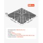 VEVOR Interlocking Drinage Mats, 310x310 mm, Πλακάκια δαπέδου γκαράζ, Αντιολισθητικό στρώμα ντους με πλακάκια δαπέδου αποστράγγισης PP, αυτοστραγγιζόμενο, εύκολη τοποθέτηση, για μπάνιο, κουζίνα, πισίνα & εξωτερικό χώρο, γκρι, 55 πακέτο