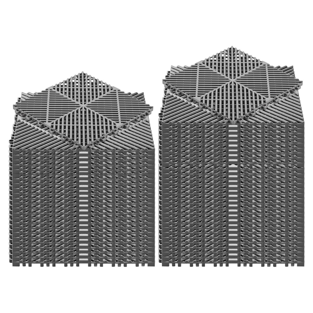 VEVOR Interlocking Drinage Mats, 310x310 mm, Πλακάκια δαπέδου γκαράζ, Αντιολισθητικό στρώμα ντους με πλακάκια δαπέδου αποστράγγισης PP, αυτοστραγγιζόμενο, εύκολη τοποθέτηση, για μπάνιο, κουζίνα, πισίνα & εξωτερικό χώρο, γκρι, 55 πακέτο