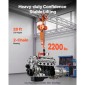 Ηλεκτρικός ανυψωτήρας αλυσίδας VEVOR 1000 kg, Ύψος ανύψωσης 6 m, Τριφασικός γερανός με ασύρματο 100 m & ενσύρματο τηλεχειριστήριο 4,5 m, Διπλός ανυψωτήρας αλυσίδας G80 για εργοστάσια, αποθήκες, γκαράζ