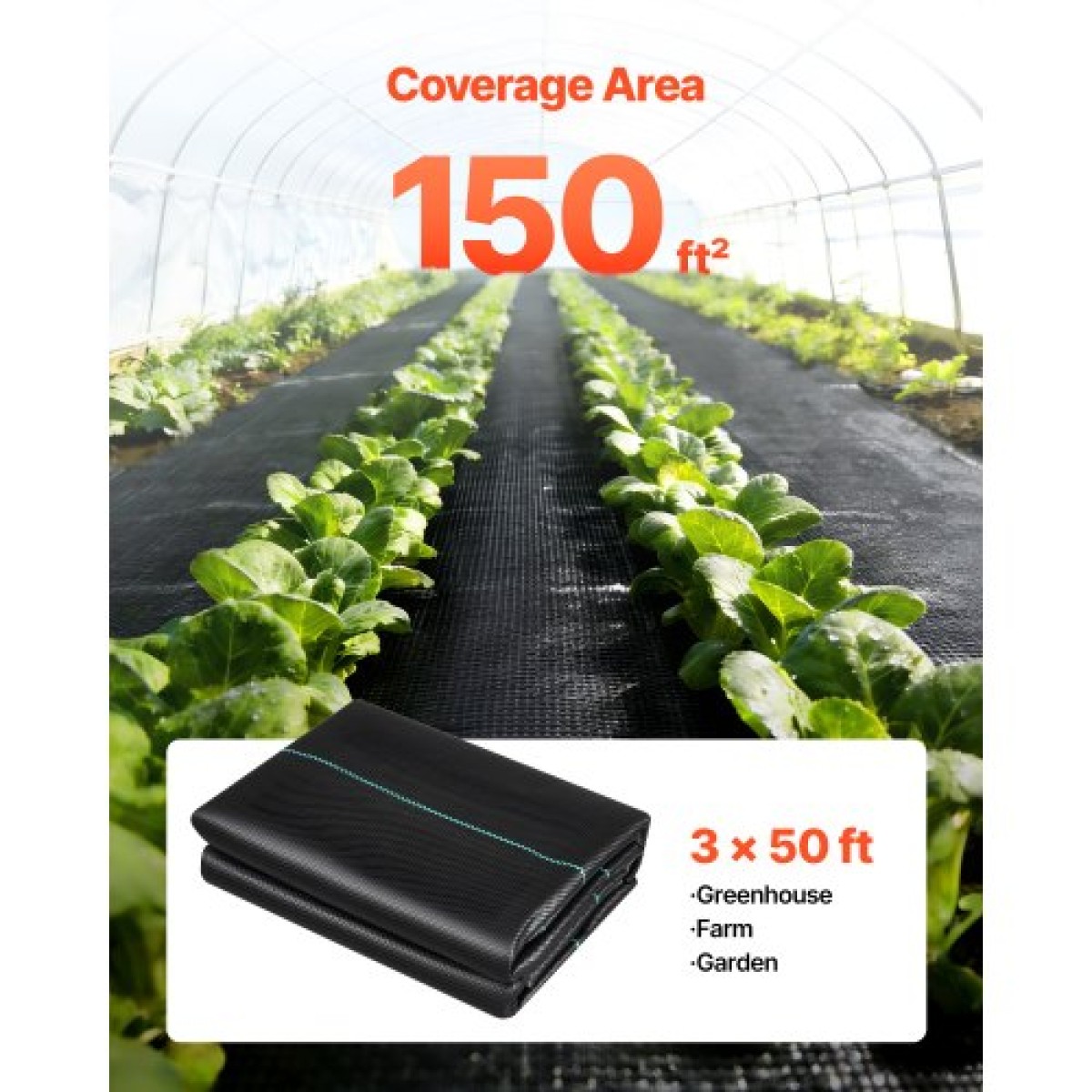VEVOR Weed Barrier Fabric Heavy Duty, 2 Packs 0,9x15,2m 90,7g Weed Blocker Fabric, Woven Landscape Fabric, Garden Fabrics Weeds Barrier, Weeds Control Ground Cover, Geotextile Webbing, Black