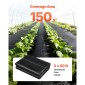 VEVOR Weed Barrier Fabric Heavy Duty, 2 Packs 0,9x15,2m 90,7g Weed Blocker Fabric, Woven Landscape Fabric, Garden Fabrics Weeds Barrier, Weeds Control Ground Cover, Geotextile Webbing, Black