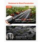VEVOR Weed Barrier Fabric Heavy Duty, 2 Packs 0,9x15,2m 90,7g Weed Blocker Fabric, Woven Landscape Fabric, Garden Fabrics Weeds Barrier, Weeds Control Ground Cover, Geotextile Webbing, Black