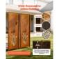 VEVOR Μεταλλική Οθόνη Privacy, 50 x 160 cm Ανεξάρτητος Μοντέρνος φράχτης Privacy, Διαιρέτης κήπου με εκτεταμένους πάσσαλους εδάφους & πλάκα από ανθρακούχο χάλυβα, ανεξάρτητο εξωτερικό διαχωριστικό για κήπο, εσωτερικό