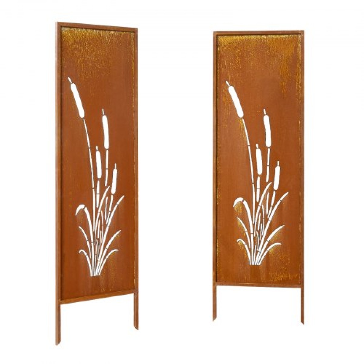 VEVOR Μεταλλική Οθόνη Privacy, 50 x 160 cm Ανεξάρτητος Μοντέρνος φράχτης Privacy, Διαιρέτης κήπου με εκτεταμένους πάσσαλους εδάφους & πλάκα από ανθρακούχο χάλυβα, ανεξάρτητο εξωτερικό διαχωριστικό για κήπο, εσωτερικό