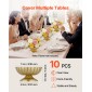 VEVOR 10 ΤΕΜ. Βάζο γάμου με λουλούδια, 12 εκ. ψηλό Mini Flower Table Centralpieces, Μικρό φλοράλ μπολ Διακοσμητικό Εύκολη τοποθέτηση, Βάση πολλαπλών χρήσεων για πάρτι Διακόσμηση σπιτιού, χρυσό
