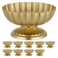 VEVOR 10 ΤΕΜ. Βάζο γάμου με λουλούδια, 12 εκ. ψηλό Mini Flower Table Centralpieces, Μικρό φλοράλ μπολ Διακοσμητικό Εύκολη τοποθέτηση, Βάση πολλαπλών χρήσεων για πάρτι Διακόσμηση σπιτιού, χρυσό