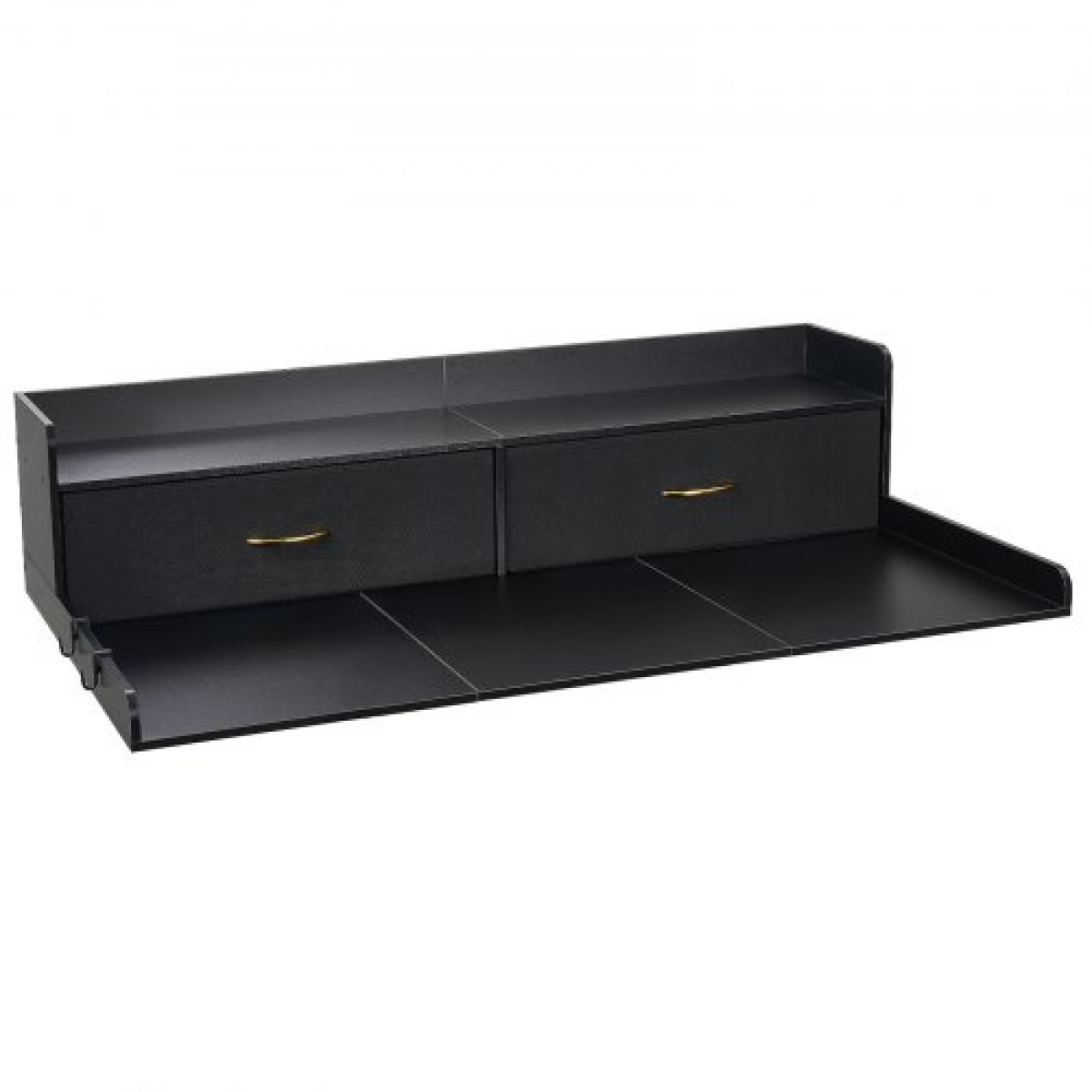 VEVOR Πλυντήριο Στεγνωτήριο Πάγκος με Ράφι, 137 x 69,9 cm Ξύλινο Πλυντήριο και Στεγνωτήριο με 2 Συρτάρια & Γάντζους, Επάνω μέρος Πλυντηρίου Πλυντηρίου για Ντουλάπα Πλυντηρίου Οργάνωση και Αποθήκευση Πάγκου, Μαύρο