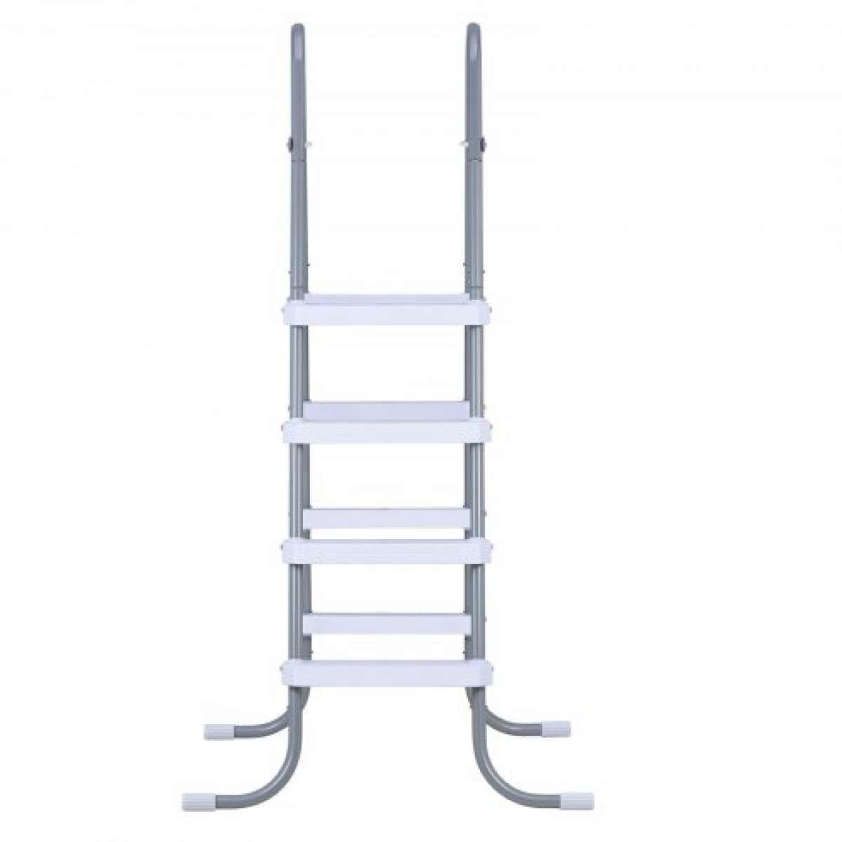 VEVOR Above Ground Pool Ladder, 4-Step Steel A-Frame Swimming Pool Swimming Swimming Pool 121,9 cm, Χωρητικότητα 136 kg Σκαλοπάτια εισόδου/εξόδου με ασφαλές αντιολισθητικό, ανθεκτικό φαρδύ σκαλοπάτι, εύκολη εγκατάσταση, γκρι & λευκό