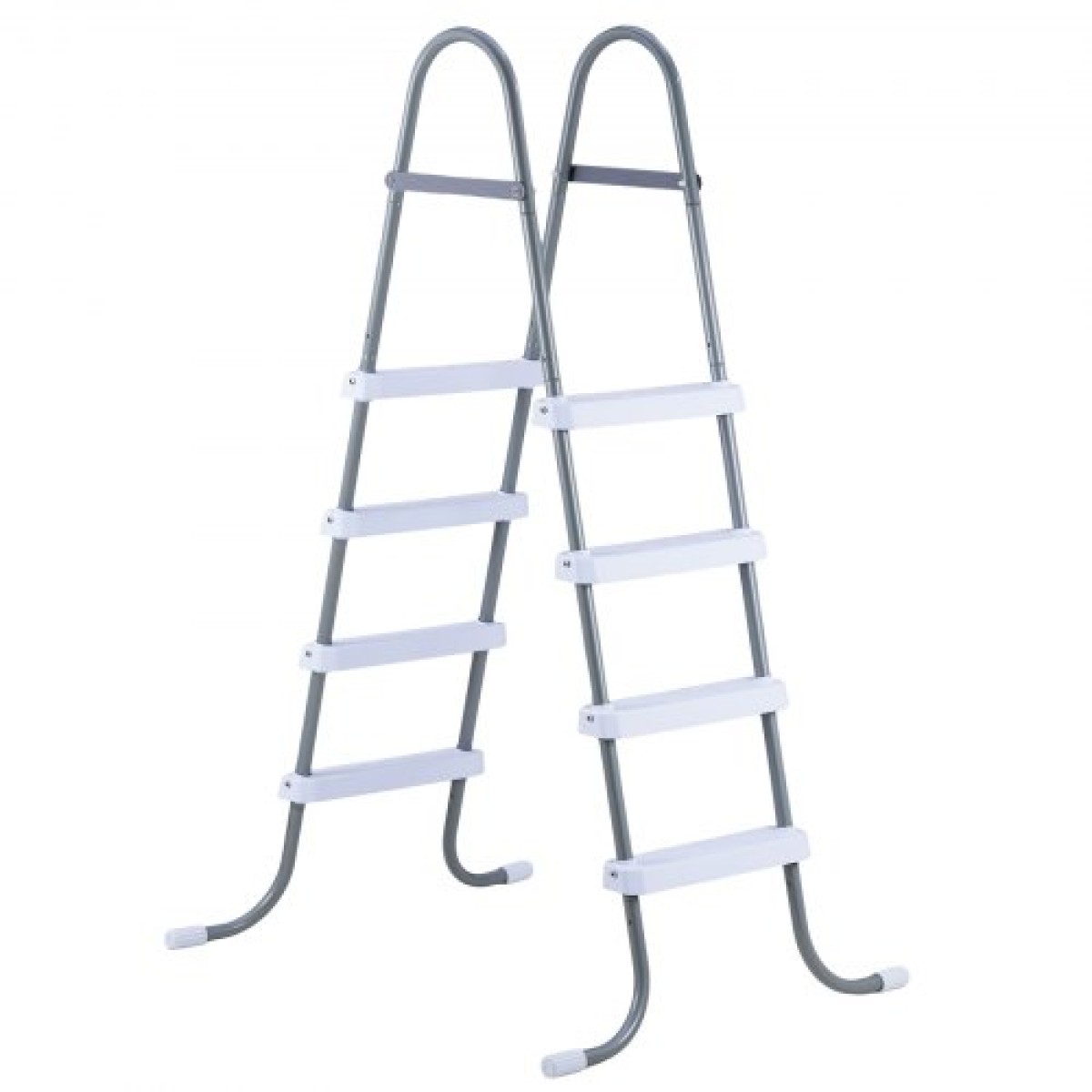 VEVOR Above Ground Pool Ladder, 4-Step Steel A-Frame Swimming Pool Swimming Swimming Pool 121,9 cm, Χωρητικότητα 136 kg Σκαλοπάτια εισόδου/εξόδου με ασφαλές αντιολισθητικό, ανθεκτικό φαρδύ σκαλοπάτι, εύκολη εγκατάσταση, γκρι & λευκό