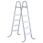 VEVOR Above Ground Pool Ladder, 4-Step Steel A-Frame Swimming Pool Swimming Swimming Pool 121,9 cm, Χωρητικότητα 136 kg Σκαλοπάτια εισόδου/εξόδου με ασφαλές αντιολισθητικό, ανθεκτικό φαρδύ σκαλοπάτι, εύκολη εγκατάσταση, γκρι & λευκό