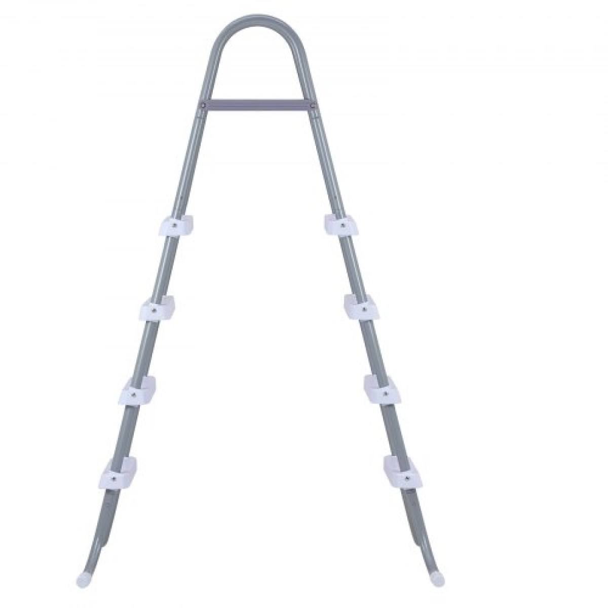 VEVOR Above Ground Pool Ladder, 4-Step Steel A-Frame Swimming Pool Swimming Swimming Pool 121,9 cm, Χωρητικότητα 136 kg Σκαλοπάτια εισόδου/εξόδου με ασφαλές αντιολισθητικό, ανθεκτικό φαρδύ σκαλοπάτι, εύκολη εγκατάσταση, γκρι & λευκό