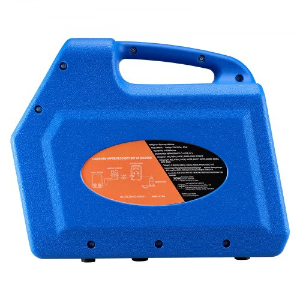 Φορητό μηχάνημα ανάκτησης ψυκτικού VEVOR, 1 HP 220V 50Hz Dual Cylinder AC Recovery Machine for Liquid Vapor Refrigerant, 1450 RPM Μονάδα Ανακύκλωσης HVAC για αυτοκίνητα και οικιακό κλιματισμό