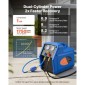 Φορητό μηχάνημα ανάκτησης ψυκτικού VEVOR, 1 HP 220V 50Hz Dual Cylinder AC Recovery Machine for Liquid Vapor Refrigerant, 1450 RPM Μονάδα Ανακύκλωσης HVAC για αυτοκίνητα και οικιακό κλιματισμό