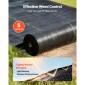 VEVOR Weed Barrier Fabric Heavy Duty, 1,8x76,2m 141,7g Landscape Fabric, Woven Weed Blocker Fabrics, Garden Fabrics Weeds Barrier, Weeds Control Ground Cover, Geotextile Webbing, Gardening Mat, Μαύρο