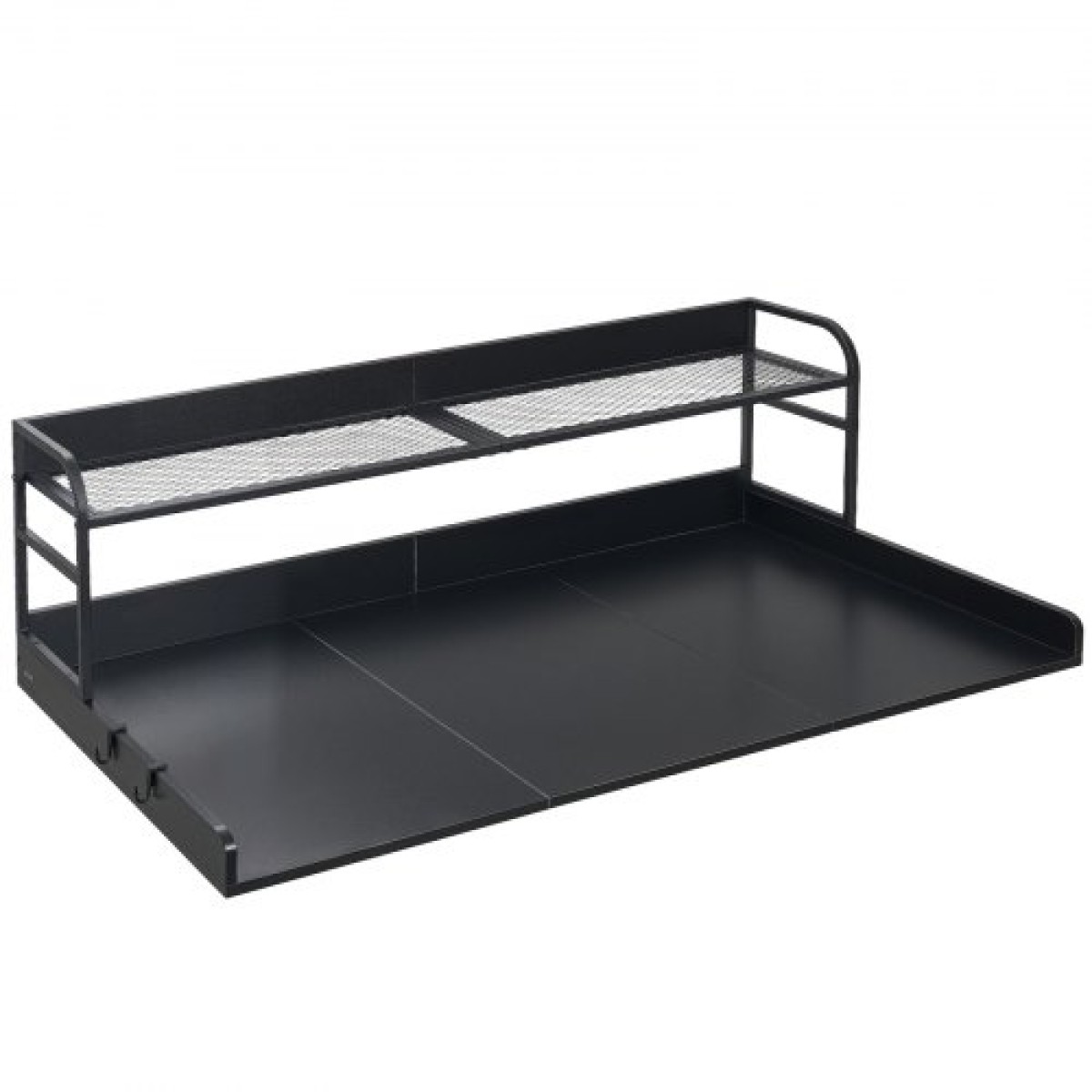 VEVOR Πλυντήριο Στεγνωτήριο Πάγκος με Ράφι, 137 x 69,9 εκ. Ξύλινο Πλυντήριο και Στεγνωτήριο με άκρο και 2 γάντζους, Επάνω μέρος Πλυντηρίου Πλυντηρίου για Ντουλάπα Πλυντηρίου Οργάνωση και Αποθήκευση Πάγκου, Μαύρο