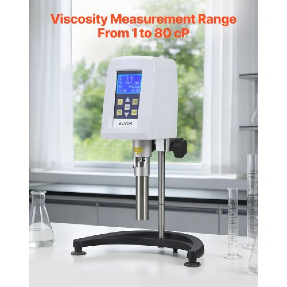 VEVOR Rotary Viscometer Rotor, 1-80 cP, 0# Viscometer Spindle, Stainless Steel, with Storage Case, for NDJ-5S NDJ-8S SNB-2T and LVDV-2T Laboratory Digital Rotary Viscosity Meters, for Low Viscosity