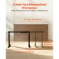 Πλαίσιο VEVOR Standing Desk Σκελετός διπλού κινητήρα, Ηλεκτρικό Ρυθμιζόμενο Μήκος επέκτασης 100-180 cm, 3 Ρυθμίσεις Ύψους Μνήμης Πόδια Τραπέζιου όρθιας στάσης, Επιτραπέζιο Riser Sit to Stand για Office Home Base Worksation, Μαύρο