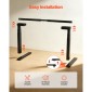 Πλαίσιο VEVOR Standing Desk Σκελετός διπλού κινητήρα, Ηλεκτρικό Ρυθμιζόμενο Μήκος επέκτασης 100-180 cm, 3 Ρυθμίσεις Ύψους Μνήμης Πόδια Τραπέζιου όρθιας στάσης, Επιτραπέζιο Riser Sit to Stand για Office Home Base Worksation, Μαύρο