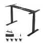 Πλαίσιο VEVOR Standing Desk Σκελετός διπλού κινητήρα, Ηλεκτρικό Ρυθμιζόμενο Μήκος επέκτασης 100-180 cm, 3 Ρυθμίσεις Ύψους Μνήμης Πόδια Τραπέζιου όρθιας στάσης, Επιτραπέζιο Riser Sit to Stand για Office Home Base Worksation, Μαύρο