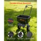 VEVOR Push Lawn Spreader, 3,6m Spreading Width, Broadcast Spreader με χωρητικότητα 36,3kg & 10 in All-Terrain ελαστικά, Walk-Behind Garden & Lawn Broadcast Spreaders for Seed Fertilizer, Salt Ice Melt