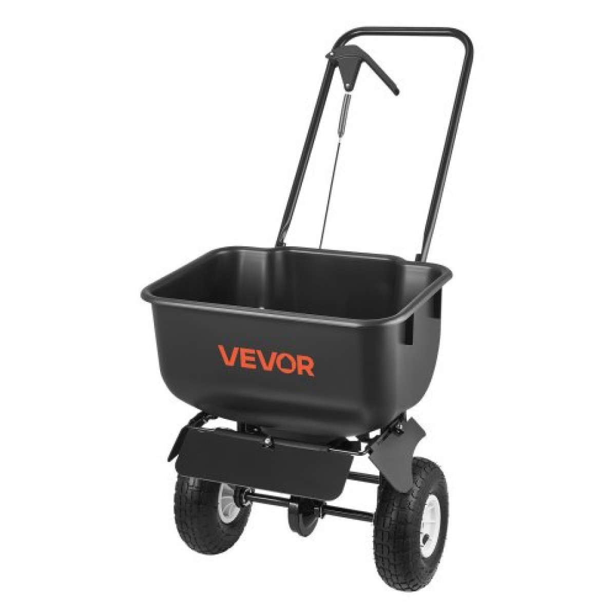 VEVOR Push Lawn Spreader, 3,6m Spreading Width, Broadcast Spreader με χωρητικότητα 36,3kg & 10 in All-Terrain ελαστικά, Walk-Behind Garden & Lawn Broadcast Spreaders for Seed Fertilizer, Salt Ice Melt