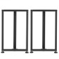 Επιτραπέζια πόδια VEVOR, 740 x 450 mm (Υ x Π) Τετράγωνα Πόδια επίπλων από χάλυβα σχήματος Τ, Αρθρωτή σχεδίαση, Εύκολη συναρμολόγηση, 1000 κιλά Μέγιστο φορτίο Βαρέως, για γραφείο στο σπίτι, τραπέζι φαγητού, πάγκος εργασίας, σετ 2, μαύρο