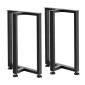 Επιτραπέζια πόδια VEVOR, 740 x 450 mm (Υ x Π) Τετράγωνα Πόδια επίπλων από χάλυβα σχήματος Τ, Αρθρωτή σχεδίαση, Εύκολη συναρμολόγηση, 1000 κιλά Μέγιστο φορτίο Βαρέως, για γραφείο στο σπίτι, τραπέζι φαγητού, πάγκος εργασίας, σετ 2, μαύρο