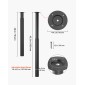 VEVOR Ρυθμιζόμενα πόδια τραπεζιού, 710-1100 mm Πόδια επίπλων από χάλυβα, 544 kg Μέγιστο φορτίο βαρέως τύπου, Γρήγορη εγκατάσταση, Ιδανικό για γραφείο στο σπίτι DIY, Τραπέζια για δείπνο καφέ, Πάγκοι εργασίας, Σετ 4, Μαύρο