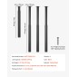 VEVOR Ρυθμιζόμενα πόδια τραπεζιού, 710-1100 mm Πόδια επίπλων από χάλυβα, 544 kg Μέγιστο φορτίο βαρέως τύπου, Γρήγορη εγκατάσταση, Ιδανικό για γραφείο στο σπίτι DIY, Τραπέζια για δείπνο καφέ, Πάγκοι εργασίας, Σετ 4, Μαύρο
