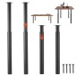 VEVOR Ρυθμιζόμενα πόδια τραπεζιού, 710-1100 mm Πόδια επίπλων από χάλυβα, 544 kg Μέγιστο φορτίο βαρέως τύπου, Γρήγορη εγκατάσταση, Ιδανικό για γραφείο στο σπίτι DIY, Τραπέζια για δείπνο καφέ, Πάγκοι εργασίας, Σετ 4, Μαύρο