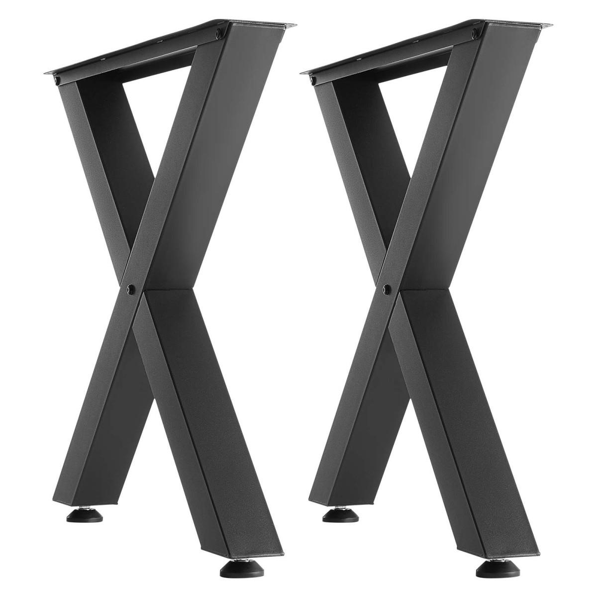 Επιτραπέζια πόδια VEVOR, 750 x 790 mm (Υ x Π) Ατσάλινα πόδια επίπλων, Αρθρωτή σχεδίαση, Εύκολη συναρμολόγηση, 1000 kg Μέγιστο φορτίο Βαρέως, για Γραφείο στο σπίτι, Τραπέζια Μπαρ καφέ, Πάγκος εργασίας, 2 ΤΕΜ., Πλαίσιο X, Μαύρο