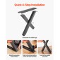 Επιτραπέζια πόδια VEVOR, 750 x 790 mm (Υ x Π) Ατσάλινα πόδια επίπλων, Αρθρωτή σχεδίαση, Εύκολη συναρμολόγηση, 1000 kg Μέγιστο φορτίο Βαρέως, για Γραφείο στο σπίτι, Τραπέζια Μπαρ καφέ, Πάγκος εργασίας, 2 ΤΕΜ., Πλαίσιο X, Μαύρο