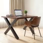 Επιτραπέζια πόδια VEVOR, 750 x 790 mm (Υ x Π) Ατσάλινα πόδια επίπλων, Αρθρωτή σχεδίαση, Εύκολη συναρμολόγηση, 1000 kg Μέγιστο φορτίο Βαρέως, για Γραφείο στο σπίτι, Τραπέζια Μπαρ καφέ, Πάγκος εργασίας, 2 ΤΕΜ., Πλαίσιο X, Μαύρο