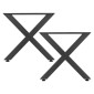Επιτραπέζια πόδια VEVOR, 750 x 790 mm (Υ x Π) Ατσάλινα πόδια επίπλων, Αρθρωτή σχεδίαση, Εύκολη συναρμολόγηση, 1000 kg Μέγιστο φορτίο Βαρέως, για Γραφείο στο σπίτι, Τραπέζια Μπαρ καφέ, Πάγκος εργασίας, 2 ΤΕΜ., Πλαίσιο X, Μαύρο