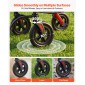 VEVOR 2-σε-1 Rollator Walker & Transport Chair για ηλικιωμένους, Αναδιπλούμενο Rolling Walker Wheelchair, Ελαφρύ Αλουμίνιο Mobility Walking Aid με συμπαγείς τροχούς PU, θήκη για φλιτζάνια και μπαστούνι - Υποστηρίζει 136kg