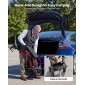 VEVOR 2-σε-1 Rollator Walker & Transport Chair για ηλικιωμένους, Αναδιπλούμενο Rolling Walker Wheelchair, Ελαφρύ Αλουμίνιο Mobility Walking Aid με συμπαγείς τροχούς PU, θήκη για φλιτζάνια και μπαστούνι - Υποστηρίζει 136kg