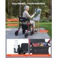 VEVOR 2-σε-1 Rollator Walker & Transport Chair για ηλικιωμένους, Αναδιπλούμενο Rolling Walker Wheelchair, Ελαφρύ Αλουμίνιο Mobility Walking Aid με συμπαγείς τροχούς PU, θήκη για φλιτζάνια και μπαστούνι - Υποστηρίζει 136kg