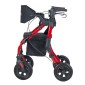 VEVOR 2-σε-1 Rollator Walker & Transport Chair για ηλικιωμένους, Αναδιπλούμενο Rolling Walker Wheelchair, Ελαφρύ Αλουμίνιο Mobility Walking Aid με συμπαγείς τροχούς PU, θήκη για φλιτζάνια και μπαστούνι - Υποστηρίζει 136kg