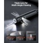 VEVOR Triple Lens Endoscope with Light, 4,5" HD IPS Screen Industrial Borescope Camera, 8 + 2 Lights, 8X Zoom, IP67 Waterproof Inspection Snake Camera για αυτοκίνητα, υδραυλικά (5m άκαμπτο καλώδιο)