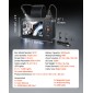 VEVOR Triple Lens Endoscope with Light, 4,5" HD IPS Screen Industrial Borescope Camera, 8 + 2 Lights, 8X Zoom, IP67 Waterproof Inspection Snake Camera για αυτοκίνητα, υδραυλικά (5m άκαμπτο καλώδιο)
