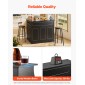 VEVOR Home Bar Unit, Ντουλάπα Wine Bar σε σχήμα L Τραπέζι 4 επιπέδων με ράφια αποθήκευσης, θήκη για ποτήρι κρασιού, μέγιστη χωρητικότητα 136 kg, ντουλάπι Ξύλινων ποτών για Σπίτι, Κουζίνα, Σαλόνι, Παμπ, Υπόγειο, Μαύρο