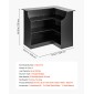 VEVOR Home Bar Unit, Ντουλάπα Wine Bar σε σχήμα L Τραπέζι 4 επιπέδων με ράφια αποθήκευσης, θήκη για ποτήρι κρασιού, μέγιστη χωρητικότητα 136 kg, ντουλάπι Ξύλινων ποτών για Σπίτι, Κουζίνα, Σαλόνι, Παμπ, Υπόγειο, Μαύρο