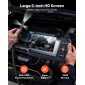 VEVOR Triple Lens Endoscope with Light, 5" HD IPS Screen Industrial Borescope Camera, 1280 x 720 Lens, 8 + 2 LED, Zoom 8X, IP67 Waterproof Inspection Snake Camera για Αυτοκίνητα, Υδραυλικά (5m άκαμπτο καλώδιο)