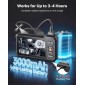 VEVOR Triple Lens Endoscope with Light, 5" HD IPS Screen Industrial Borescope Camera, 1280 x 720 Lens, 8 + 2 LED, Zoom 8X, IP67 Waterproof Inspection Snake Camera για Αυτοκίνητα, Υδραυλικά (5m άκαμπτο καλώδιο)