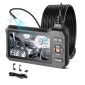 VEVOR Triple Lens Endoscope with Light, 5" HD IPS Screen Industrial Borescope Camera, 1280 x 720 Lens, 8 + 2 LED, Zoom 8X, IP67 Waterproof Inspection Snake Camera για Αυτοκίνητα, Υδραυλικά (5m άκαμπτο καλώδιο)