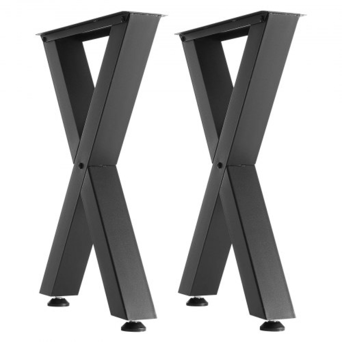 Επιτραπέζια πόδια VEVOR, 750 x 600 mm (Υ x Π) Ατσάλινα πόδια επίπλων, Αρθρωτή σχεδίαση, Εύκολη συναρμολόγηση, 1000 kg Μέγιστο φορτίο βαρέως τύπου, για γραφείο οικιακού γραφείου, τραπέζια καφέ για δείπνο, πάγκος εργασίας, 2 τμχ, πλαίσιο X, μαύρο