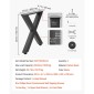 Επιτραπέζια πόδια VEVOR, 750 x 600 mm (Υ x Π) Ατσάλινα πόδια επίπλων, Αρθρωτή σχεδίαση, Εύκολη συναρμολόγηση, 1000 kg Μέγιστο φορτίο βαρέως τύπου, για γραφείο οικιακού γραφείου, τραπέζια καφέ για δείπνο, πάγκος εργασίας, 2 τμχ, πλαίσιο X, μαύρο