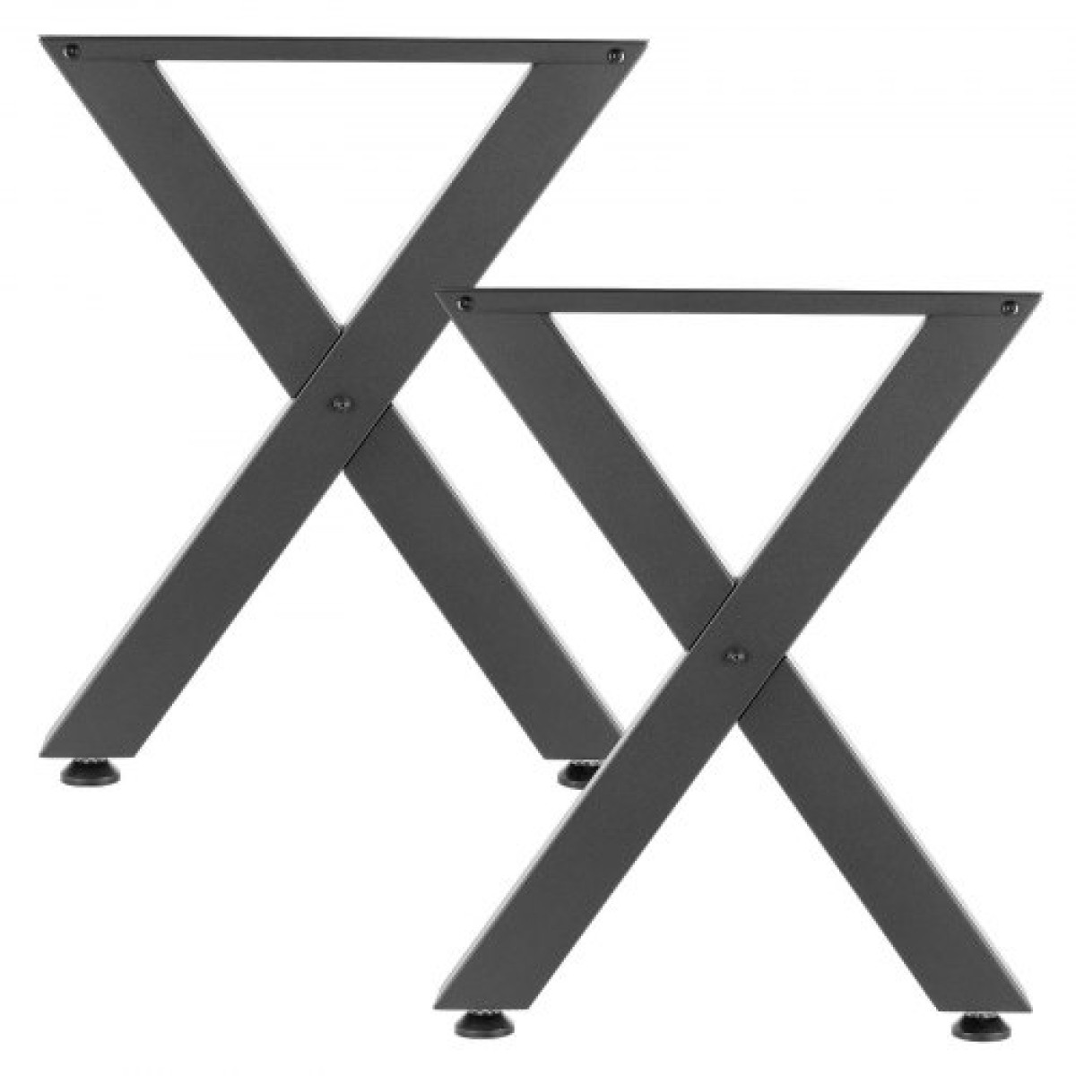 Επιτραπέζια πόδια VEVOR, 750 x 600 mm (Υ x Π) Ατσάλινα πόδια επίπλων, Αρθρωτή σχεδίαση, Εύκολη συναρμολόγηση, 1000 kg Μέγιστο φορτίο βαρέως τύπου, για γραφείο οικιακού γραφείου, τραπέζια καφέ για δείπνο, πάγκος εργασίας, 2 τμχ, πλαίσιο X, μαύρο