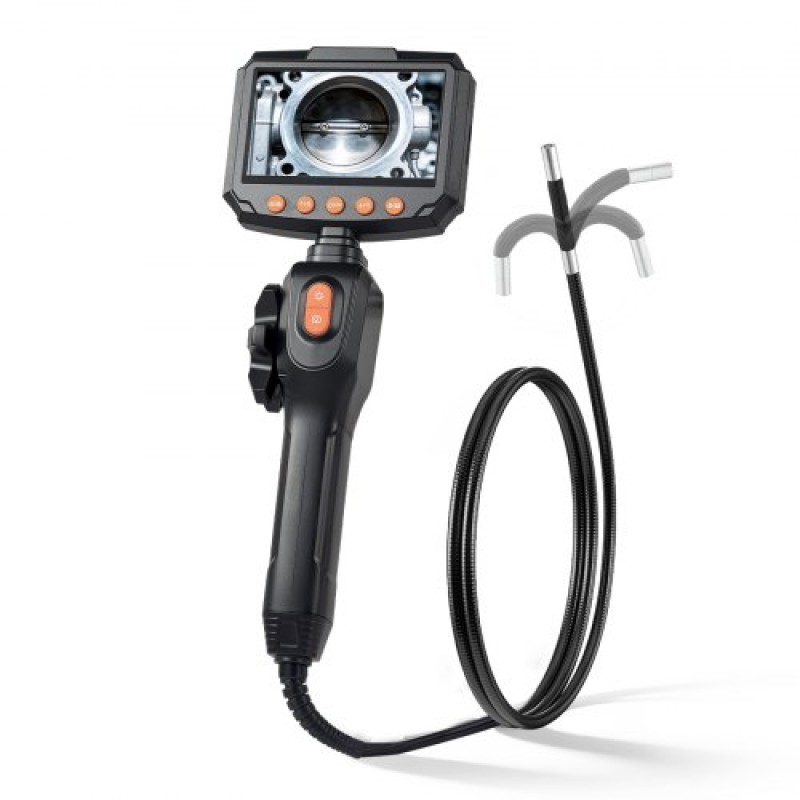 Κάμερα VEVOR αρθρωτό borescope με φως, αμφίδρομο αρθρωτό ενδοσκόπιο, λεπτός φακός 6,2 mm, οθόνη IPS 4,3", ζουμ 8X, αδιάβροχη κάμερα επιθεώρησης IP67 για αυτοκίνητα, μηχανολογικός εξοπλισμός (καλώδιο 1,5 m)